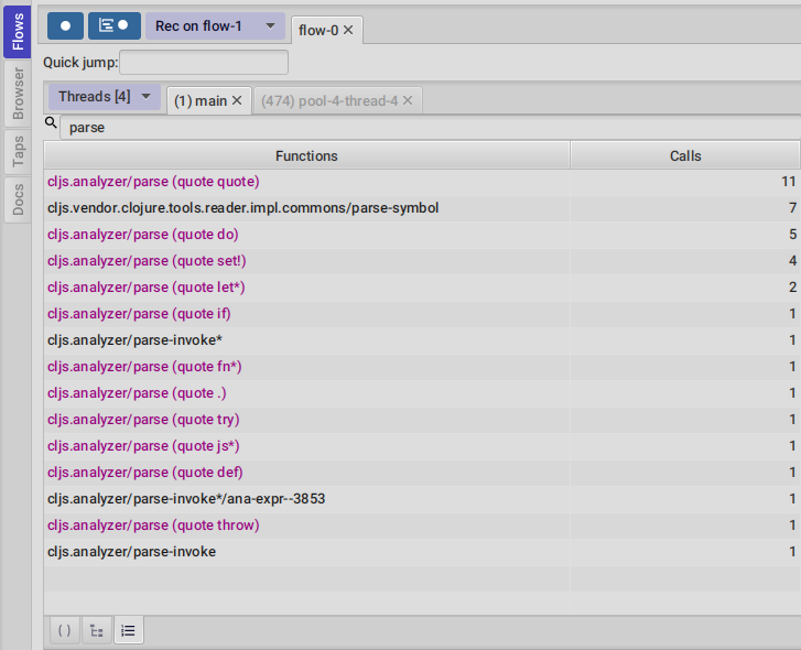 functions tool tab